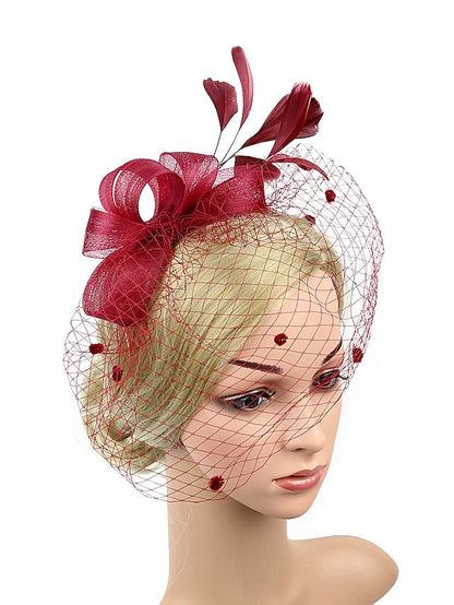 Hair Clip Textured Party Flower Headwear / Wedding / Party Evening / Red / Blue / Green for Women