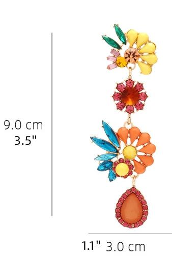 Pendientes colgantes de flores acrílicas Neil