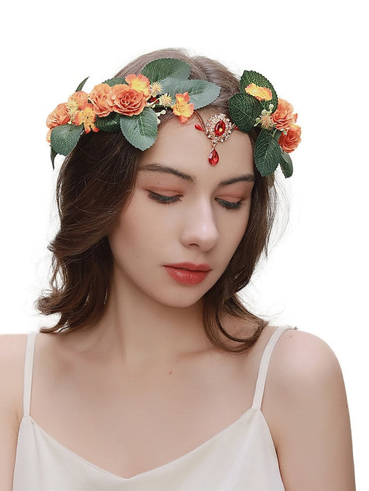 1PC Headbands Hair Ring For Holiday Synthetic Blue Orange for Women