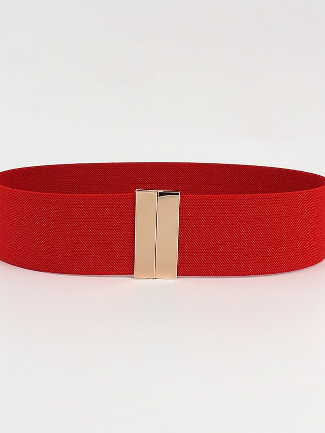 Corset Belt Nylon Sliding Buckle Plain Casual Formal Work Daily Black White Red Purple for Women