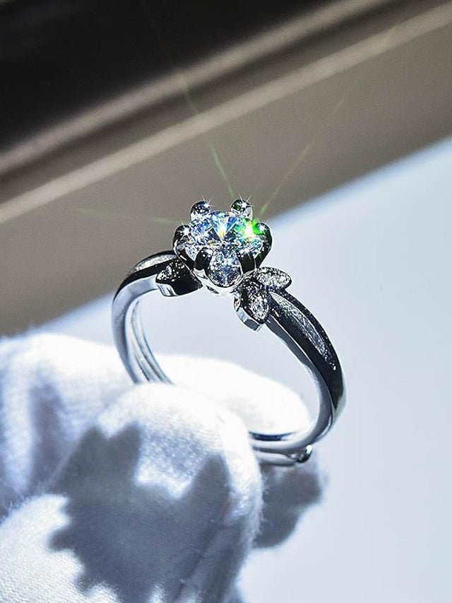 Wedding Ring For Anniversary Party Evening Gift Imitation Diamond Alloy Classic for Women