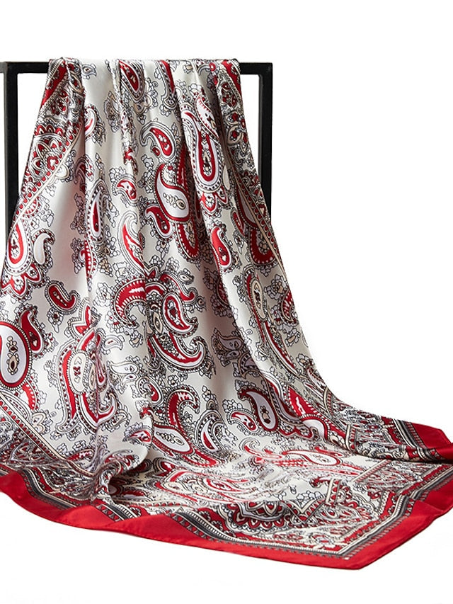 Summer Muslim Shawls 90X90CM Beach Kerchief Print Square Scarves New Style Sunscreen Headcloth for Women