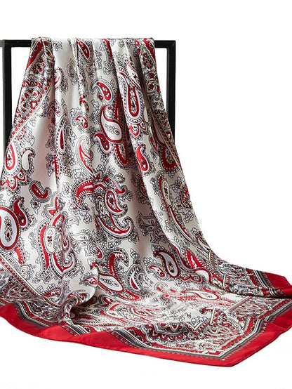 Summer Muslim Shawls 90X90CM Beach Kerchief Print Square Scarves New Style Sunscreen Headcloth for Women