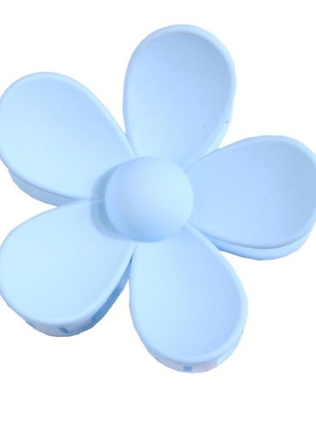 1pc Hair Claws Hair Clip For Street Daily Holiday Flower Handmade Plastic Green Blue Orange for Women