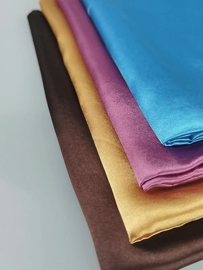 1pcs 90*90cm Solid Colors Neckerchief Hijab Scarf For Women Silk Satin Headband Hair Scarves Female Square Shawls Head Scarfs For Ladies for Women