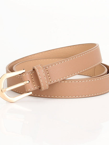 Unisex PU Buckle Belt PU Leather Prong Buckle Plain Casual Classic Party Work Black Blue Brown Coffee for Women