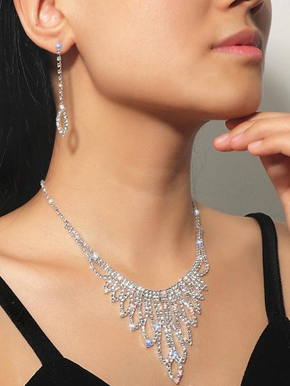 necklace Chic & Modern Party Pure Color Jewelry Sets / Wedding / Silver / White / Fall / Winter for Women