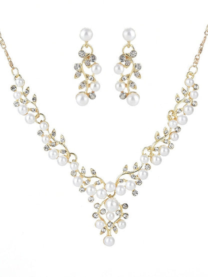 necklace Chic & Modern Party Leaf Jewelry Sets / Wedding / Gold / Silver / Fall / Winter for Women