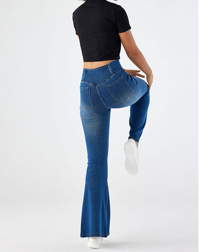 High Waist High Elastic Casual Pants
