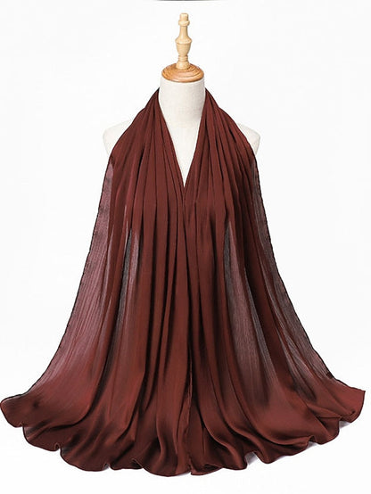 Muslim Scarf Crinkled Shawl Women Abaya Solid Hijab Ramadan Hijabs For Woman Abayas Dress Turban Instant Scarf for Women