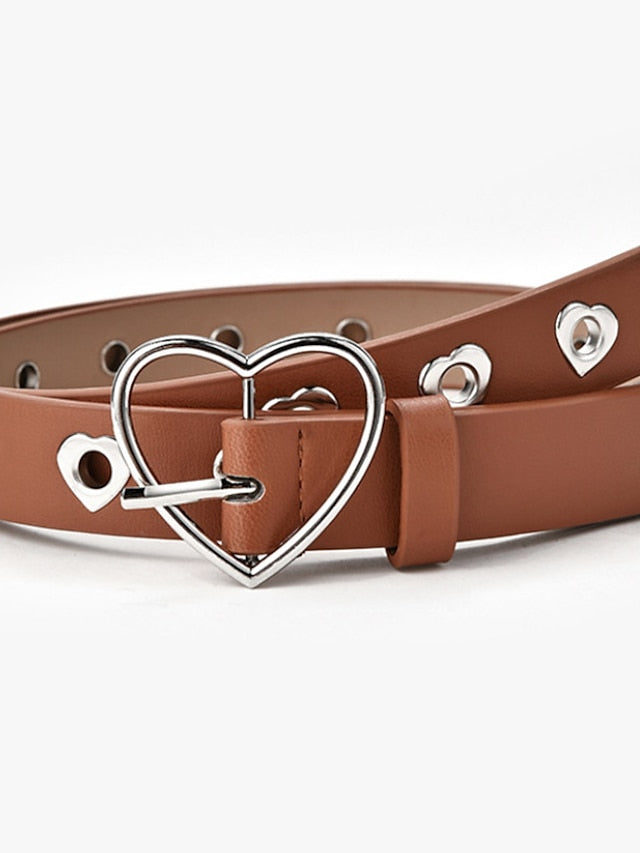 Belt PU White Black Brown Coffee Waist Belt Daily Work Pure Color / Spring / Summer / Fall / Winter / Alloy for Women