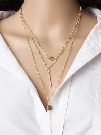 1pc Long Necklace For Party / Evening Gift Alloy Coin Bar Star for Women