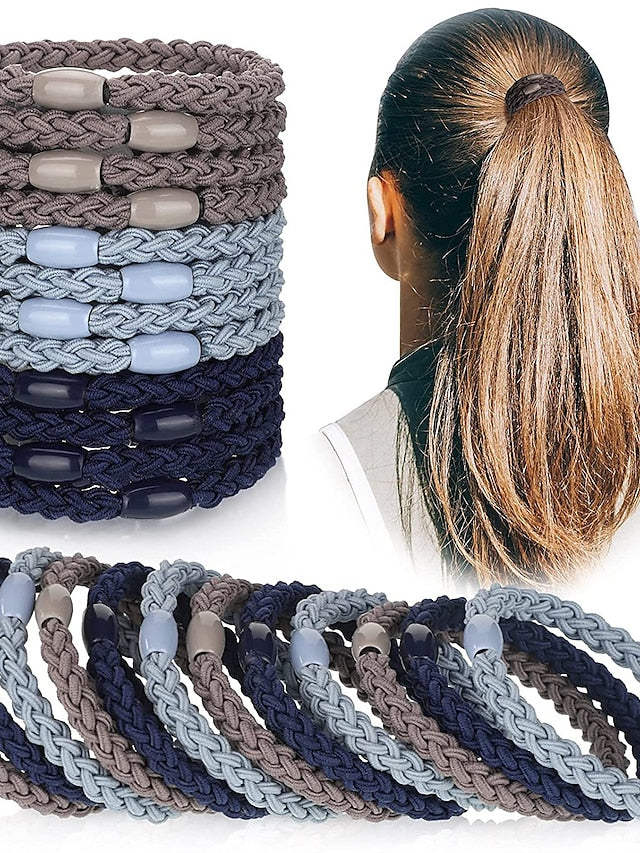 12pcs Weaved Hair Ties Hair Tie For Daily Thread Cord for Women
