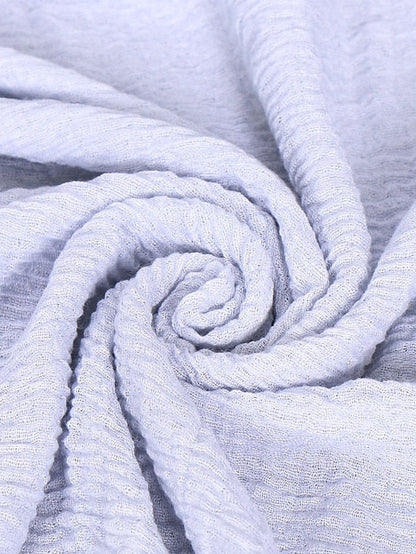 Plain Wrinkle Wrap Cotton Viscose Long Shawl Scarf Women Crinkle Hijab Shawl Muslim Head Hijab Scarf for Women