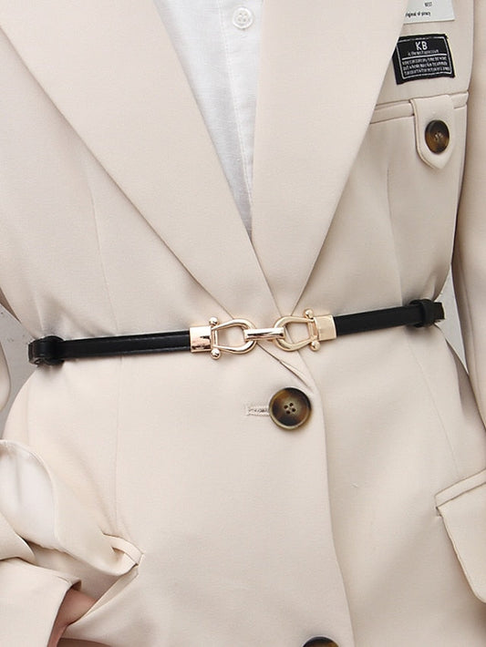Belt PU Black Brown Coffee Waist Belt Party Evening Daily Pure Color / Spring / Summer / Fall / Winter / Alloy for Women