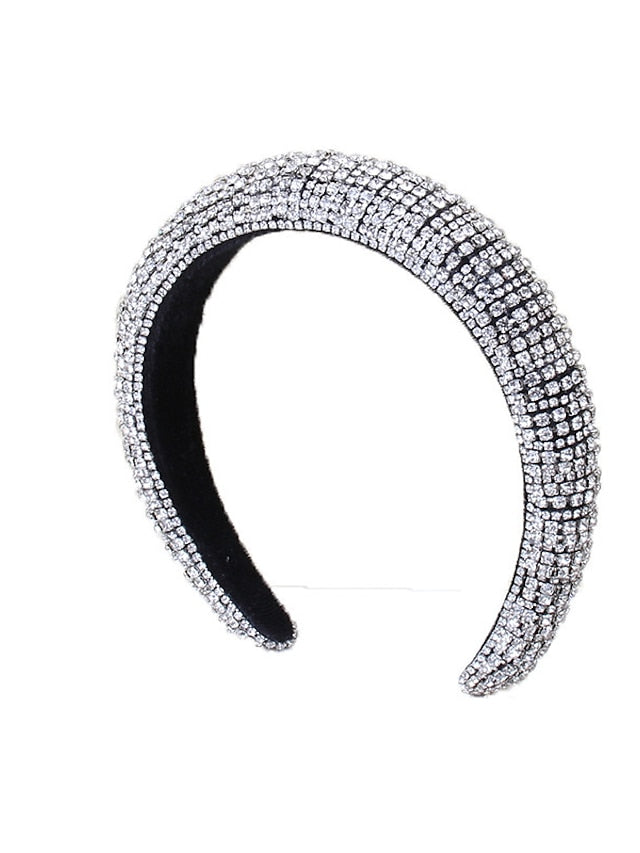 1PC Girls' Headbands Pearl Headband Diamond Headband Fashion Padded Velvet Fabric Hairband Hair Band Headwear for Women Girl (Colorful Summer) for Women