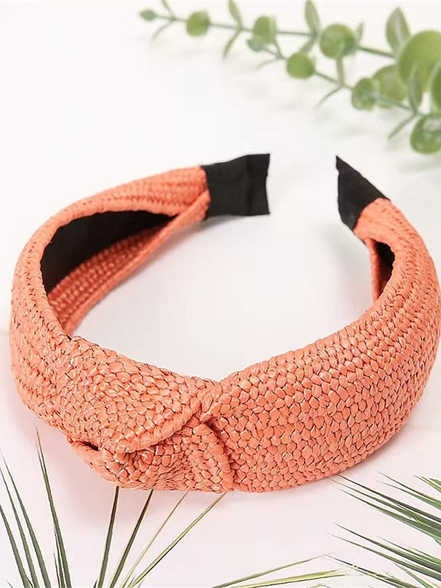 1PC Headbands Weaved Grass Nature Summer Headband For Daily Holiday for Women