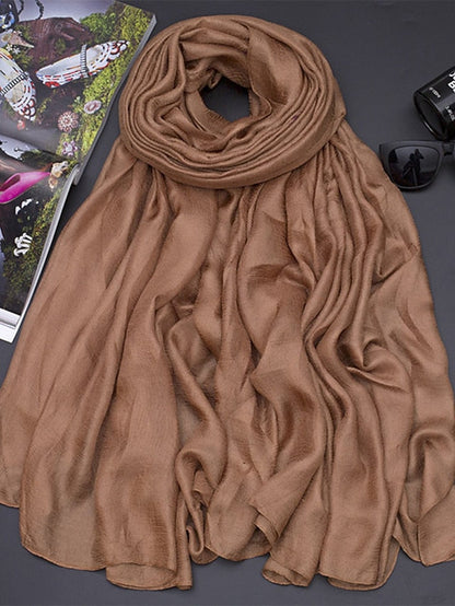1 PC New Solid Color Scarf Long Style Thin Shawl Spring Summer Scarf Women Beautiful Scarves for Women