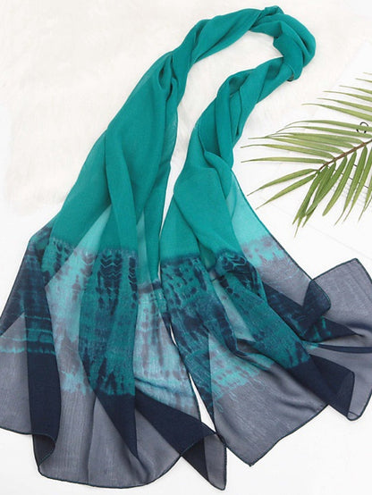 New Fashion Spring Summer Women Gradient Color Beach Scarf Shawls Female Wraps Sunscreen Hijab for Women