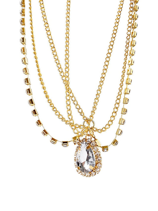 1PC Forehead Accessory For Wedding Party Evening Birthday Festival Glitter Crystal Rhinestone Alloy for Women