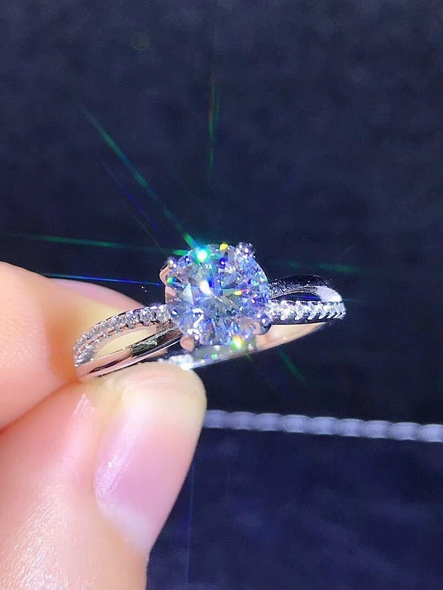 Wedding Ring For Anniversary Party Evening Gift Imitation Diamond Alloy Classic for Women