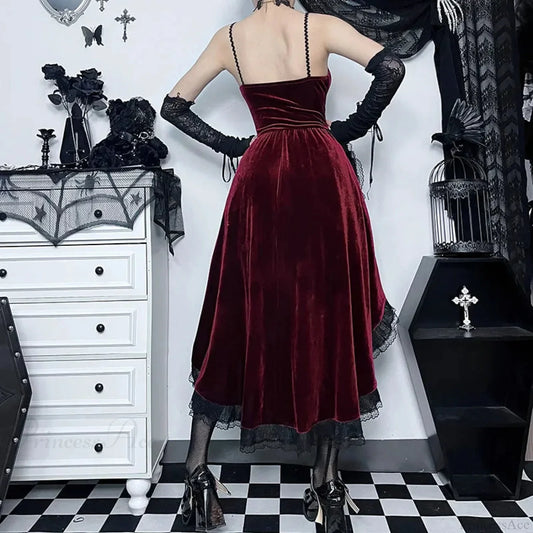Obscure Attractive Cinch Waist Pull Midi Dress