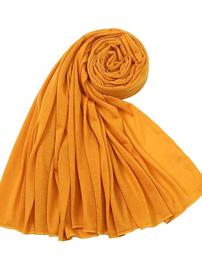 180x80CM Modal Cotton Jersey Hijab Scarf Women Muslim Shawl Plain Soft Islamic Turban Hair Tie Head Wrap Arab Scarves Headband for Women