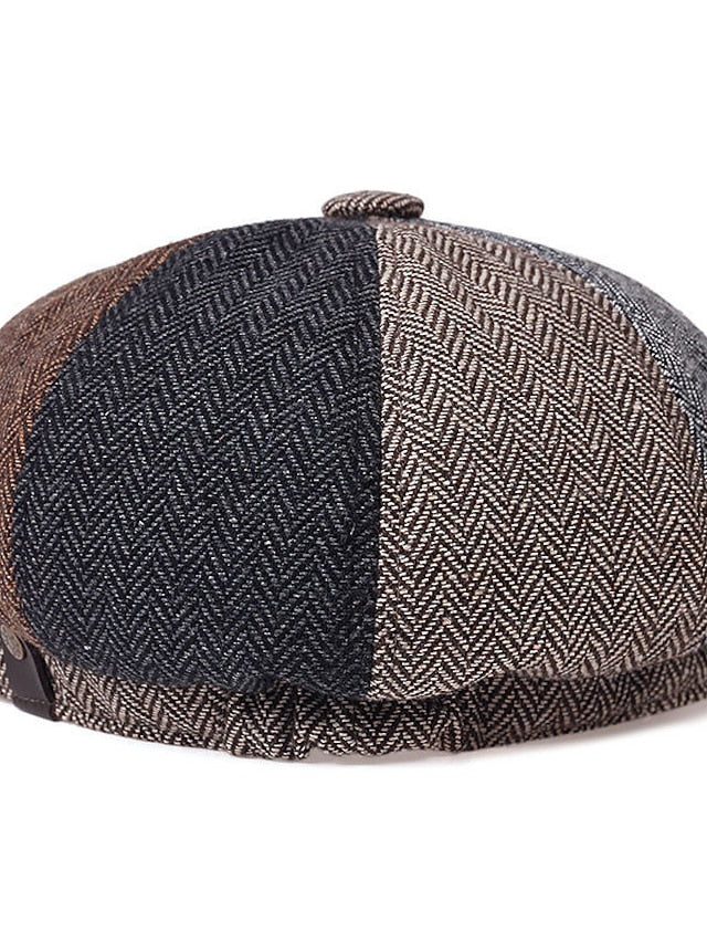 Hat Beret Hat Black Light Brown Brown Outdoor Street Dailywear Print Stripe Windproof Comfort Breathable for Women