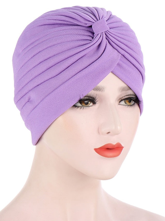 Turban Daily Holiday Solid / Plain Color Polyester Cute Cute 1 pcs for Women
