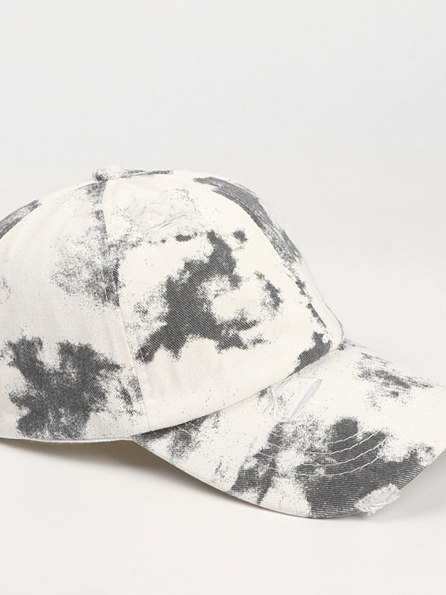 Hole Style New Tie Dye Irregular Gradient Baseball Cap Men's And Colorful Cap Outdoor Sun Protection Adjustable Hat for Women