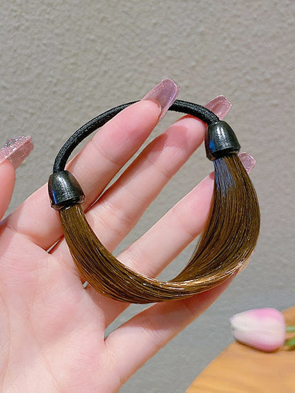 1pc Hair Ties Scrunchie For Street Daily Holiday Festival Head Minimalist Rubber Black Brown Coffee for Women