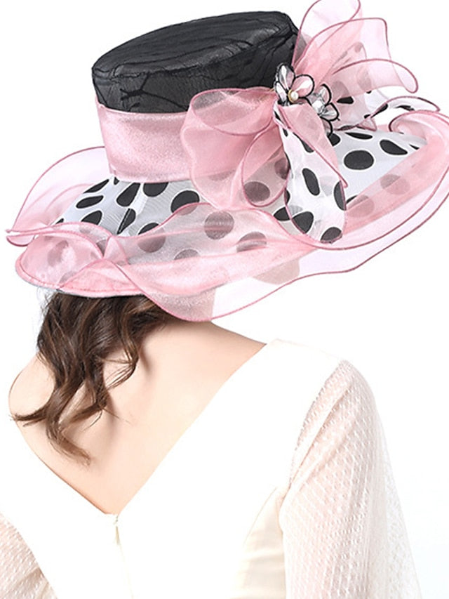 Hat Bucket Hat Sun Hat Green Black Purple Party Outdoor Dailywear Floral Floral Polka Dot Portable Windproof Comfort for Women