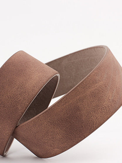 Unisex PU Buckle Belt PU Leather O-ring Buckle O-ring Casual Classic Daily Holiday Black Brown Beige Coffee for Women