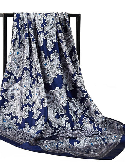 Summer Muslim Shawls 90X90CM Beach Kerchief Print Square Scarves New Style Sunscreen Headcloth for Women
