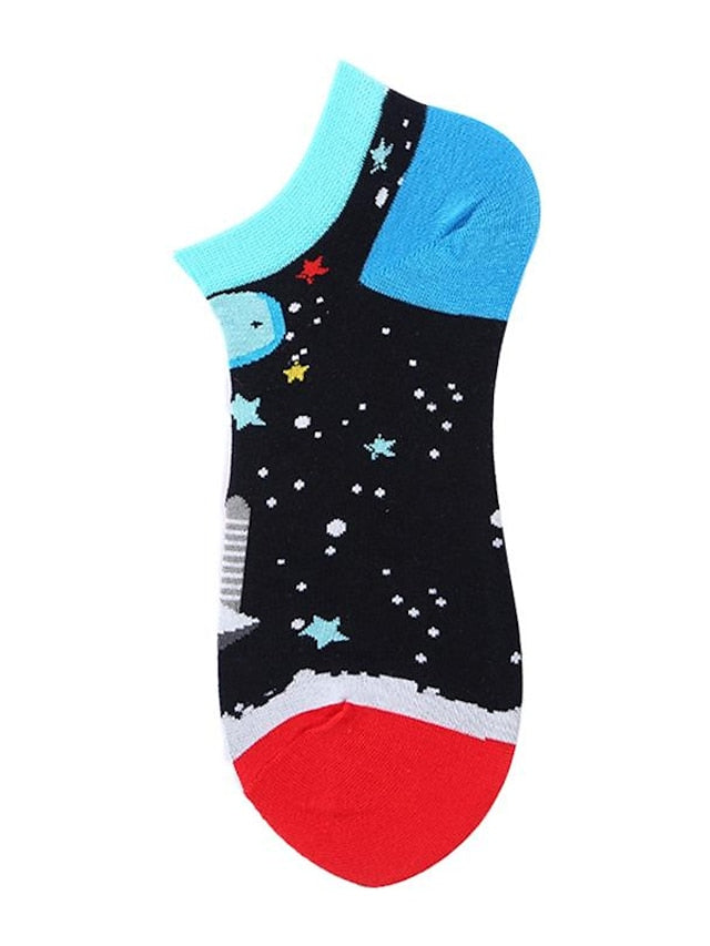 Anckle Socks Low Cut Socks Outdoor Office Work Animal Patterned Spandex Nylon Cotton Basic Casual Classic 1 Pair for Women