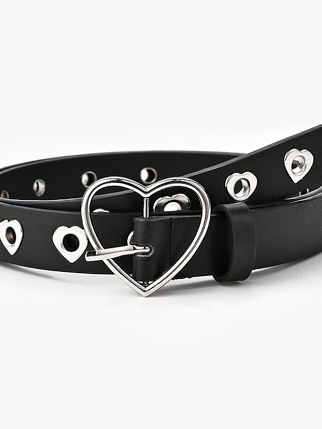 Belt PU White Black Brown Coffee Waist Belt Daily Work Pure Color / Spring / Summer / Fall / Winter / Alloy for Women