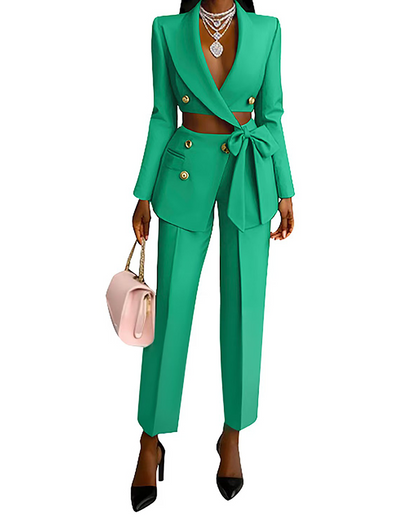 Hollow Suit Trousers Set