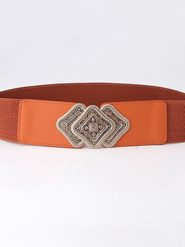 Belt PU White Black Camel Red Wide Belt Outdoor Dailywear Daily Holiday Pure Color / Spring / Summer / Fall / Winter for Women