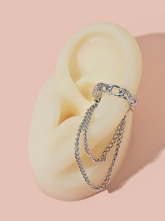 1PC Ear Cuff Earrings For Office Party Evening Daily Alloy Tassel Fringe for Women