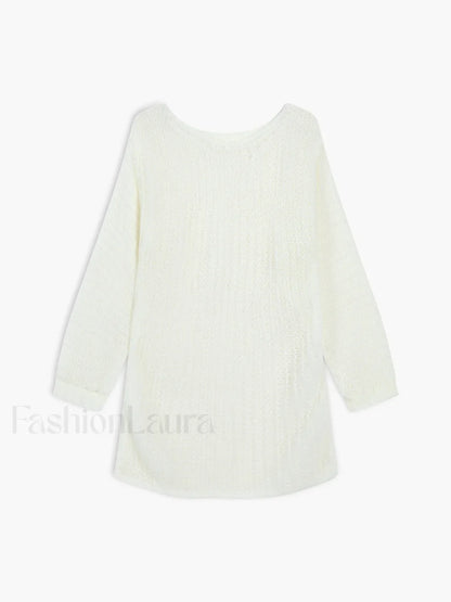 Open Knit Graceful Oversized Sweater