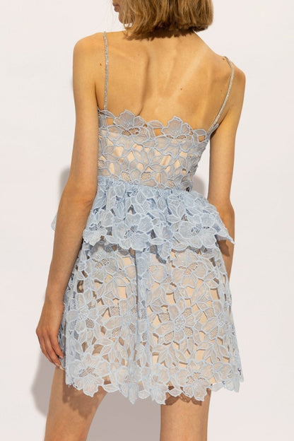 Vestido mini de tirantes finos con encaje Ophelia