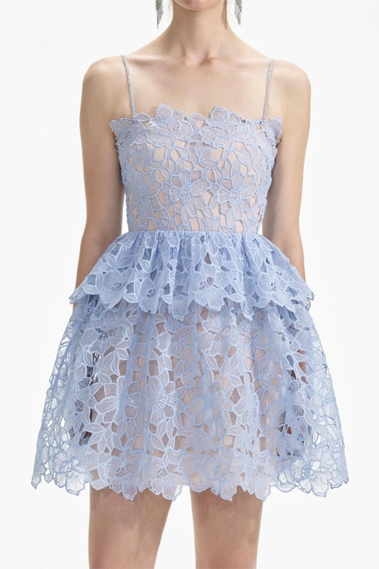 Vestido mini de tirantes finos con encaje Ophelia