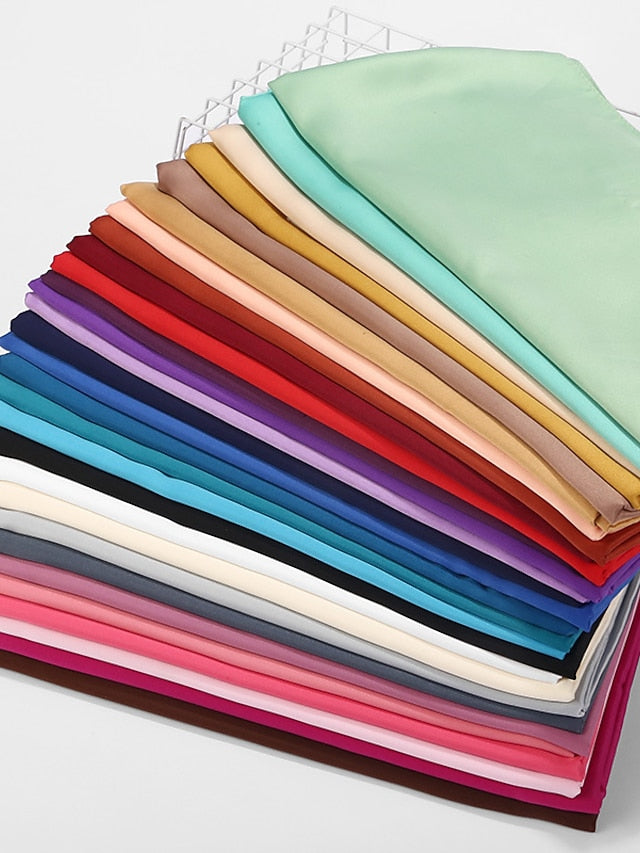 1pcs Women Silk Headscarf Hijab Scarf Long Muslim Shawl Turban Bandana Satin Scarves Head Wraps for Women