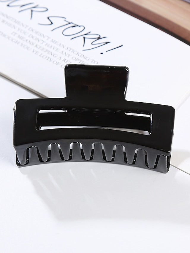 1pc Hair Claws Hair Clip For Street Gift Holiday Head Handmade Plastic White Black Champagne for Women