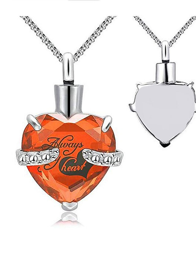 ulatree urn necklaces for ashes cremation jewelry for ashes urns for human ashes heart necklaces for women memorial pendant always in my heart for Women