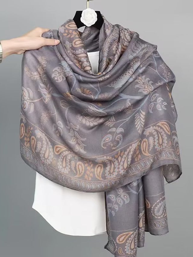 Bohemia Long Scarf for Women Outdoor Beach Sunscreen Print Wrap Female Soft Shawl for Women