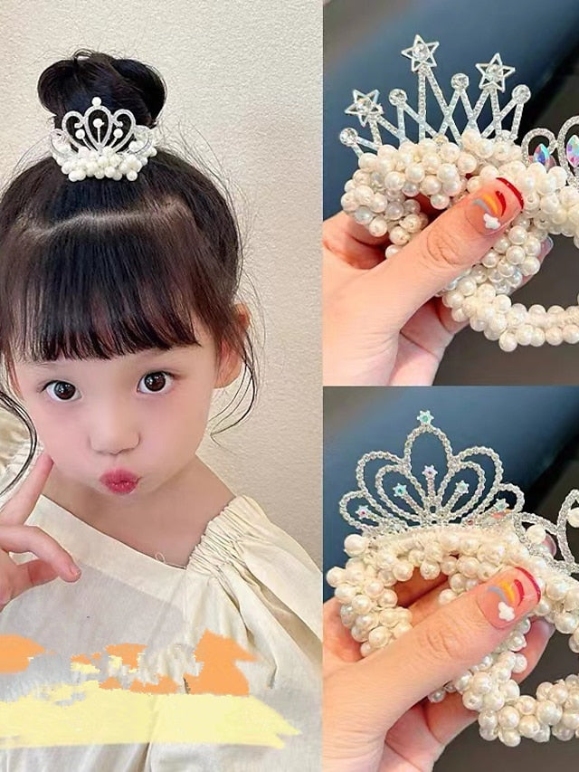 1pc Kid's Girls' Hair Ties Hair Tie For Street Daily Birthday Festival Head Handmade Imitation Pearl 1 2 3 for Women
