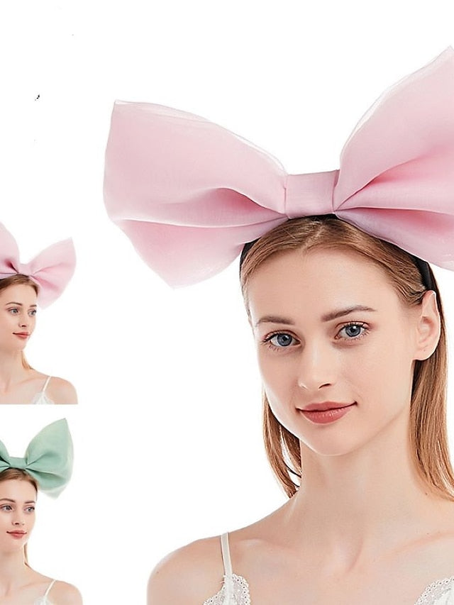 1PC Headbands For Halloween Party Evening Oversize Fabric Knot for Women