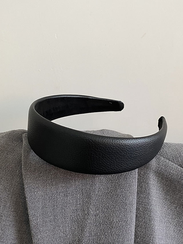 4pcs Girls' Headbands Leather Headband for Women - 4Pcs Wide Headbands Fashion Thick Hair Head Bands Diademas Para Mujer De Moda Hair Accessories for Women