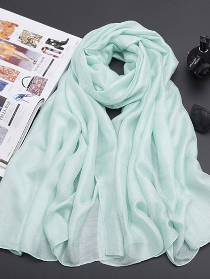 1 PC New Solid Color Scarf Long Style Thin Shawl Spring Summer Scarf Women Beautiful Scarves for Women